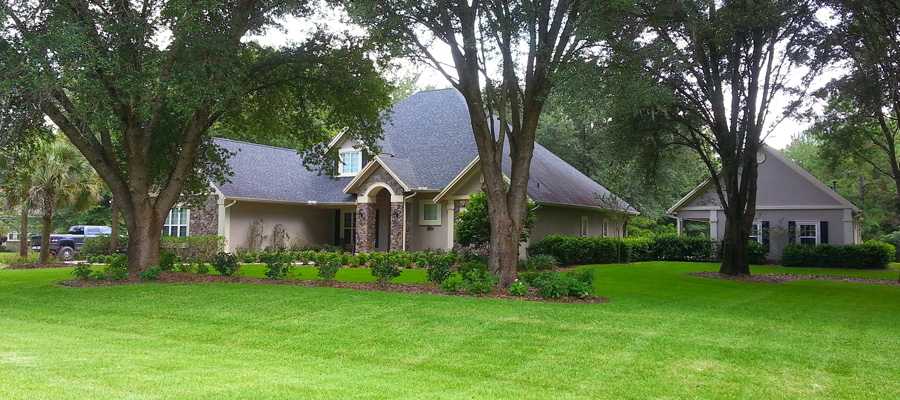 landscaping in front of business