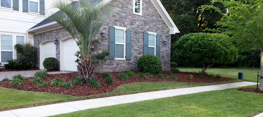 landscaping in front of business